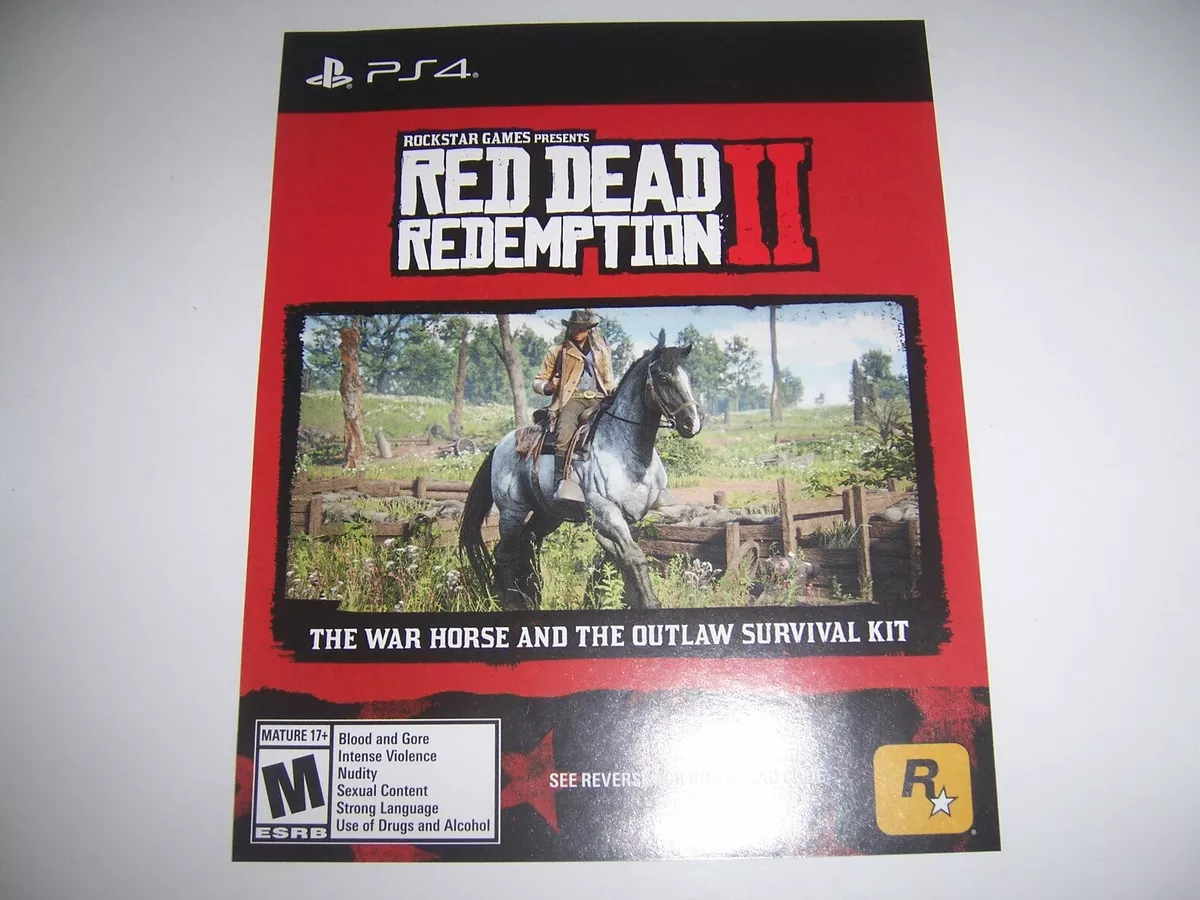 Red Dead Redemption II 2 DLC PS4 PS5 PLAYSTATION War Horse Outlaw Survival  Kit