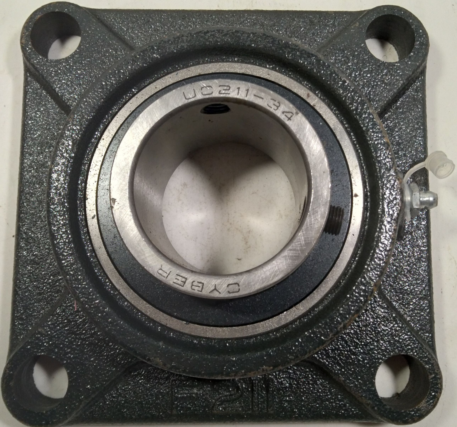 UCF211-32 Mounted Bearing 2-Pack Cast Iron Square Flange Mounted Bearings -  UCF211-32 With UC211-32 Bearing, 2