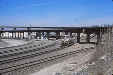 Original Fuji Railroad Slide BNSF SD70 MAC #9776 Kansas City Flyover Action