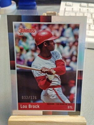 2022 Donruss 1988 Retro Foil Stat Line /126 Lou Brock -St.Louis Cardinals-