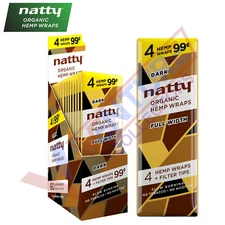 NATTY Organic DARK Flavored Full-Width Herbal Wraps Full Box 15/4CT -60PCS