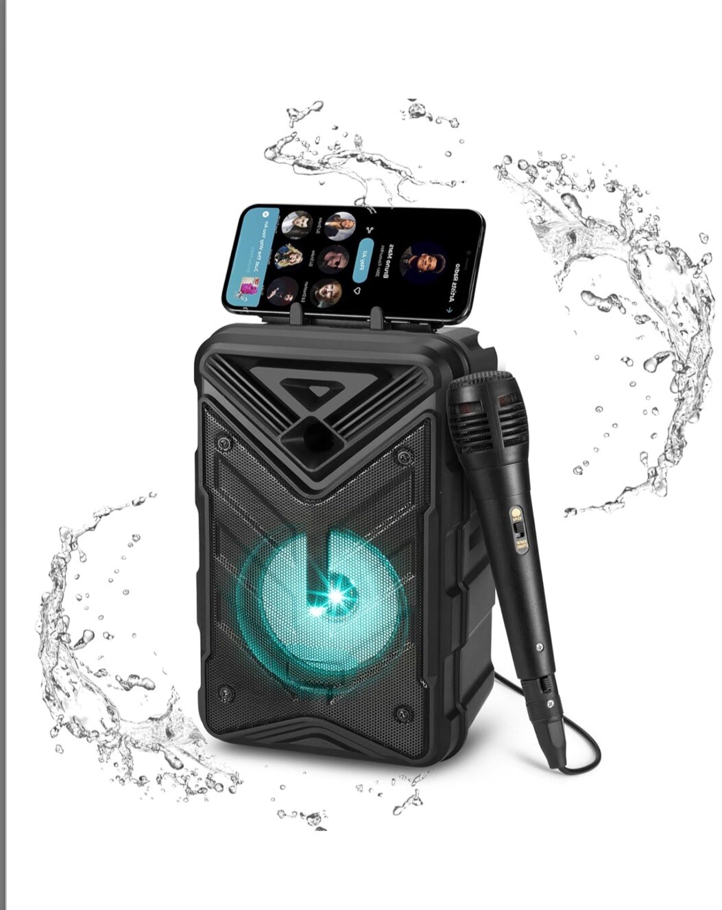 CZRXLLGD Bluetooth Speaker, IPX5 Waterproof Speaker with HD Sound, RGB Multi-Col-image