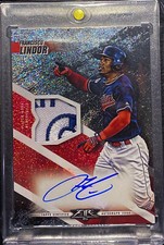 2019 Topps Fire Francisco Lindor Auto Autograph Patch Inferno 1/1