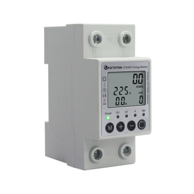 Din Rail Single Phase Energy Power Meter Consumption Monitor 63A 220V 50/60Hz