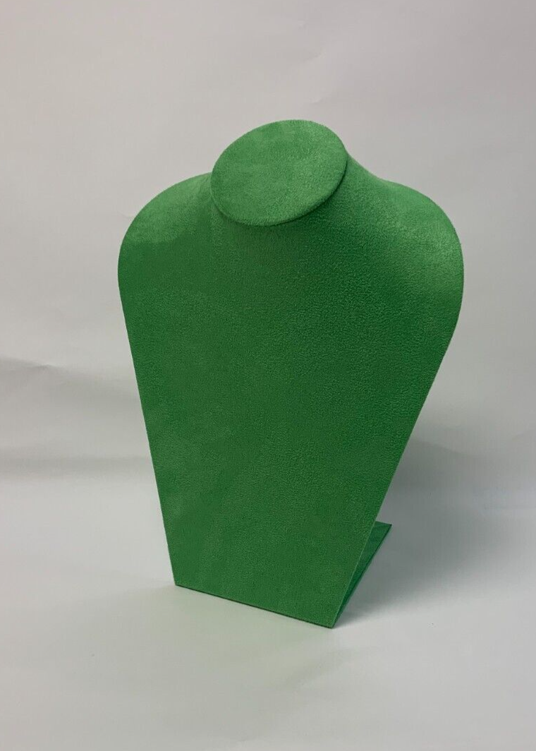 Large Wide 26cm Jewellery Display Necklace Bust (Apple Green) *Made in the UK*