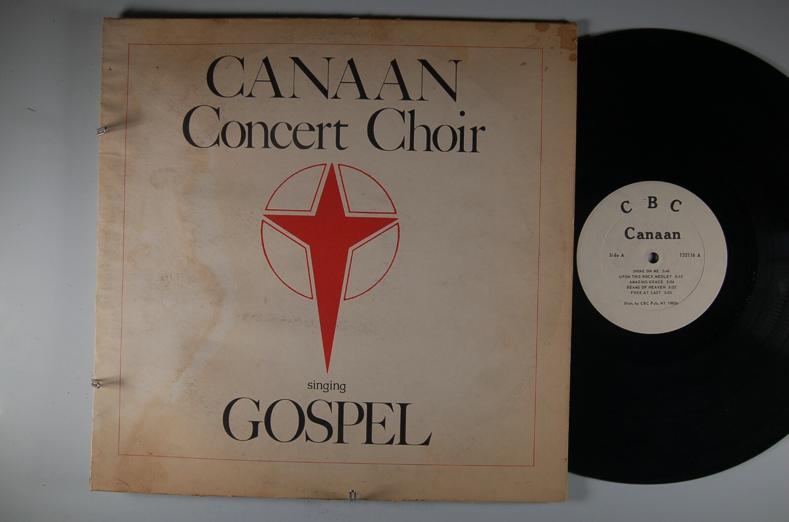 CANAAN CONCERT CHOIR Singing Gospel LP CBC