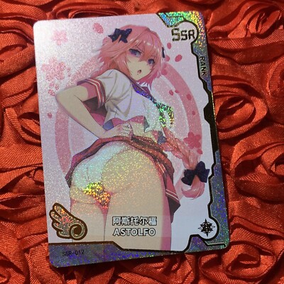 Astolfo FATE GRAND ORDER Maiden Party SSR Goddess ACG Holo Waifu Girl Anime Card