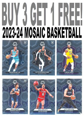 2023-24 Panini Mosaic Basketball (BUY 3 GET 1) You Pick/Complete Your Set 1-150