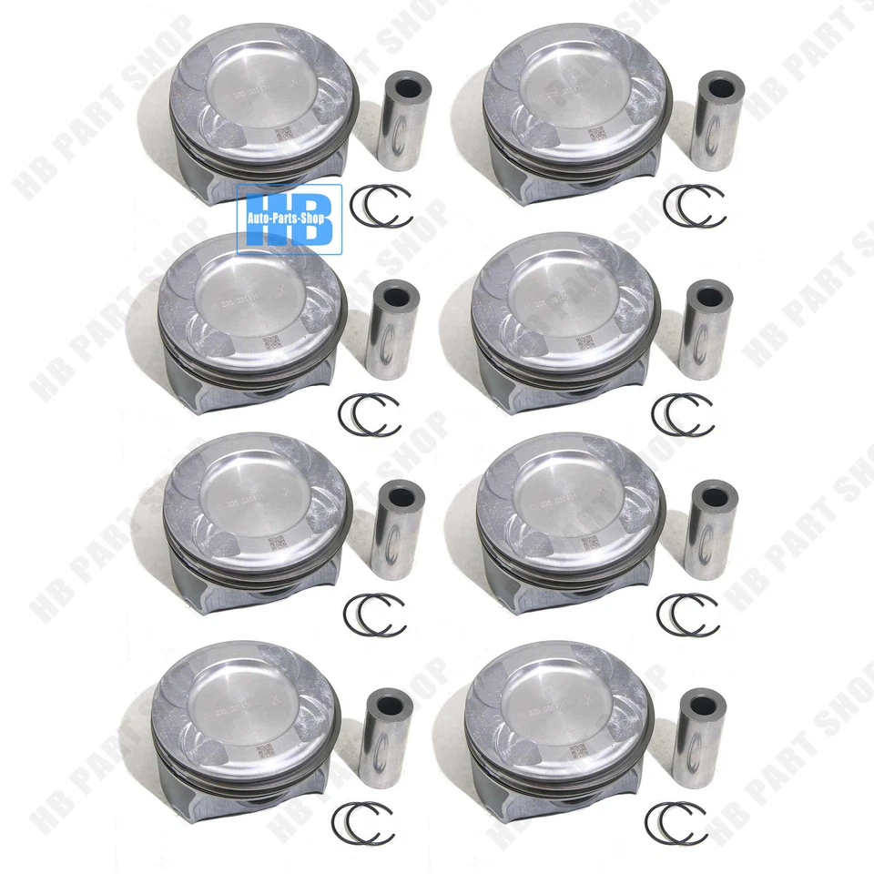 Juego de 8 pistones y anillos STD para Mercedes-Benz E63 G63 S63 AMG W212 W463 5,5 L M157 Foto 3 de 4