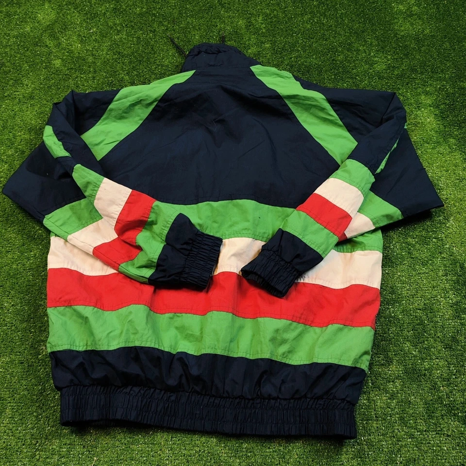 Vintage Hummel Jacket Mens Medium Colorblock Multicolor Boxy Half Zip Pullover - Image 3 of 4