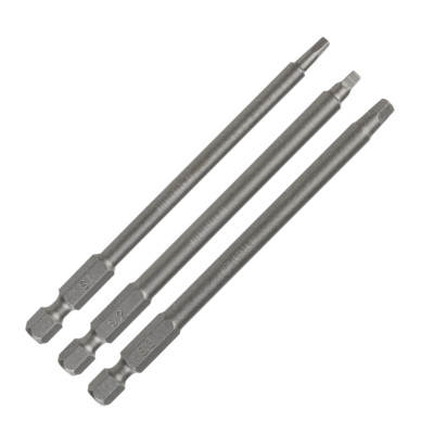 ARNDT 3-tlg. Set Vierkant Bits 90mm lang für Robertson -Schrauben Bit R1 R2 R3