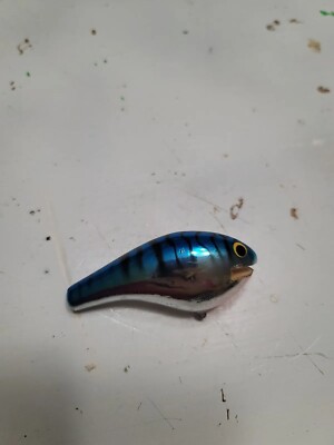 Leurre de pêche vintage BAGLEY'S DB3, TUFF tout COULEUR BLEU, état