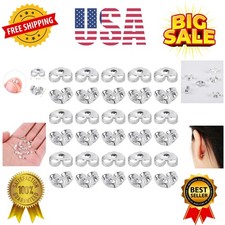 30pcs/15 Pairs 925 Sterling Silver Earring Backs Replacement Secure Ear Lockings