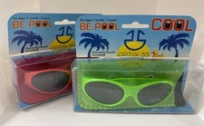 Optix 55 Baby/Toddler UV Protection RED GREEN Sunglasses with Carrying Pouch