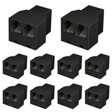Splitter for Landline, 10 Pack RJ12 6P6C Plug with 3Female Jack Splitter 1 in...