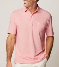 NWT Johnnie-O Featherweight Heathered Original Polo  Petal  Size XL