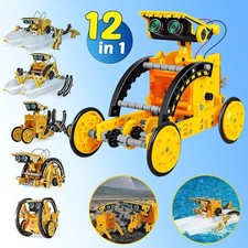 12-in-1 Solar Powered Robotics Construction Set Educational DIY Building Toy Kit