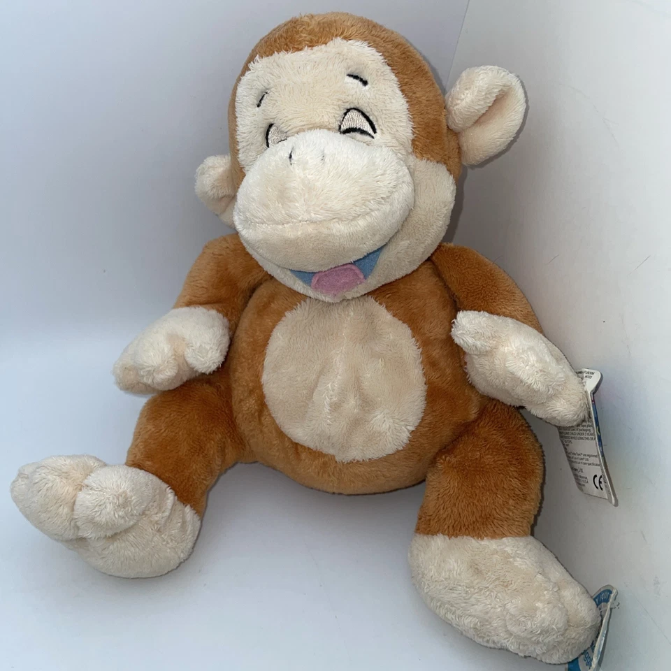 Nuby Tickle Toes Plush Pal Monkey tan brown cream Giggle sound Laughing HAPPY - Image 2 of 4