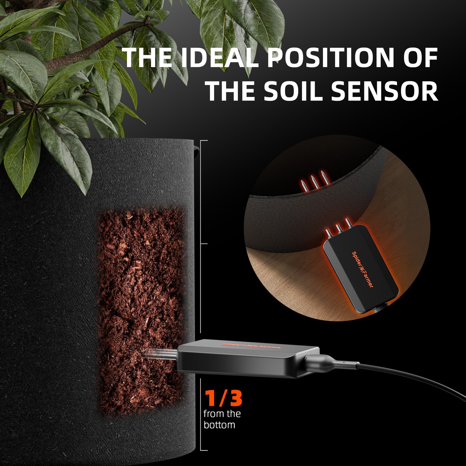 Spider Farmer 3 X Soil Sensors for GGS Genius Grow System