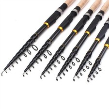 Carbon Fiber Travel Spinning Telescopic Fishing Rod Portable Retractable Fishing