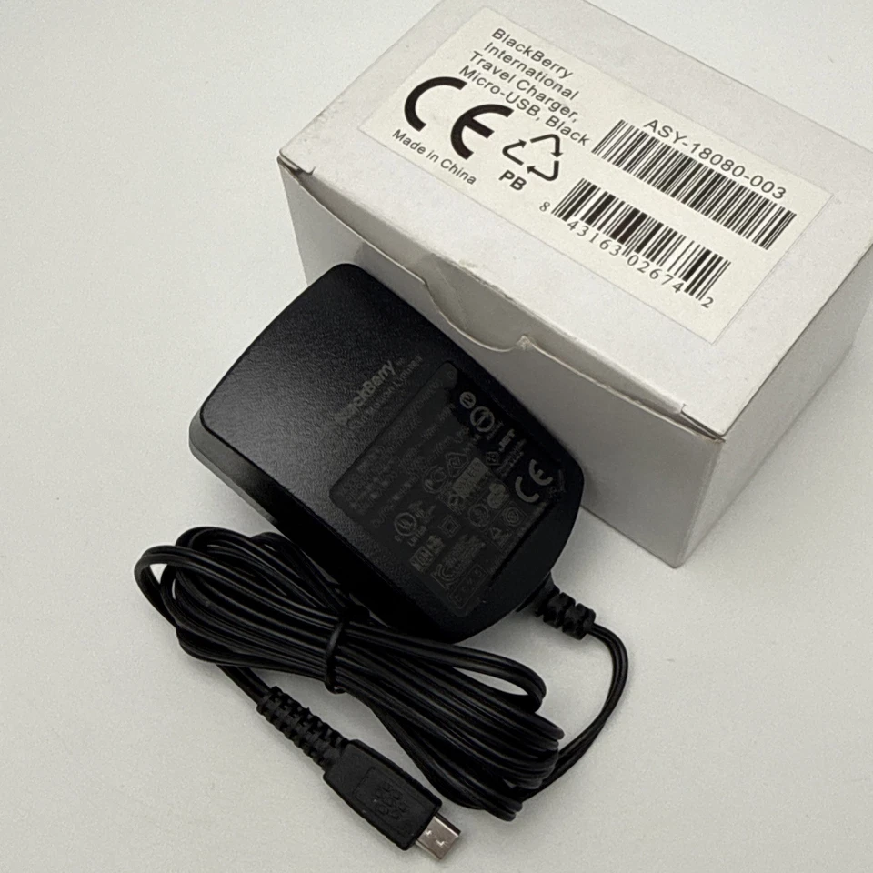 Cargador de Pared Original Blackberry Micro-USB para Curve Pearl Torch Bold Storm Foto 3 de 4