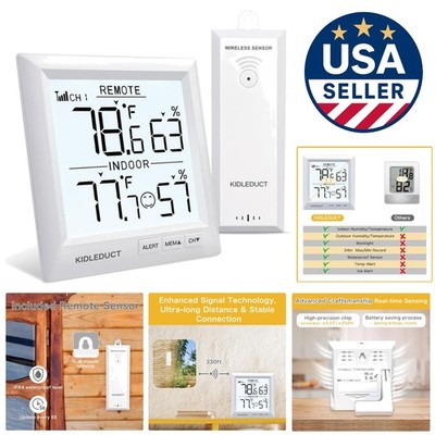 Advanced Digital Weather Thermometer - Backlit, Accurate, Indoor/Outdoor Use
