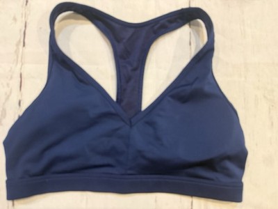 Victoria's Sport Navy Blue Sports Athletic Bra Sz Small Strappy Back Racerback