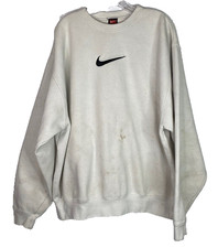 Vintage Nike Big Center Swoosh Crewneck Sweatshirt XL Y2K
