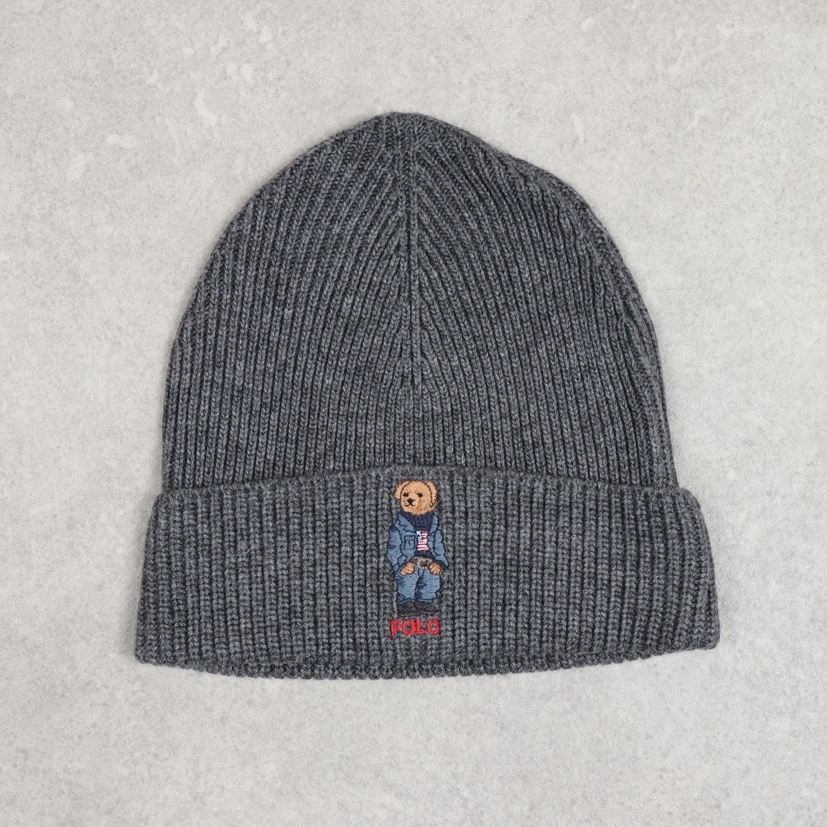 Polo By Ralph Lauren Gray Lambswool Womens Beanie Winter Warm Casual Outdoors Polo Ralph Lauren Beanie Hats for Women for sale | eBay main image 2