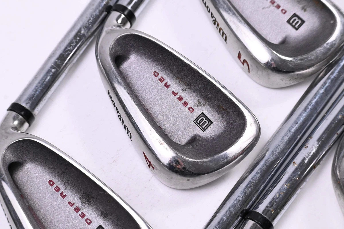 Set De Fers De Golf Wilson Deep Red Tab Cavity 5-PW,SW (7 Clubs) - Stiff Flex - Pour Droitier - Occasion