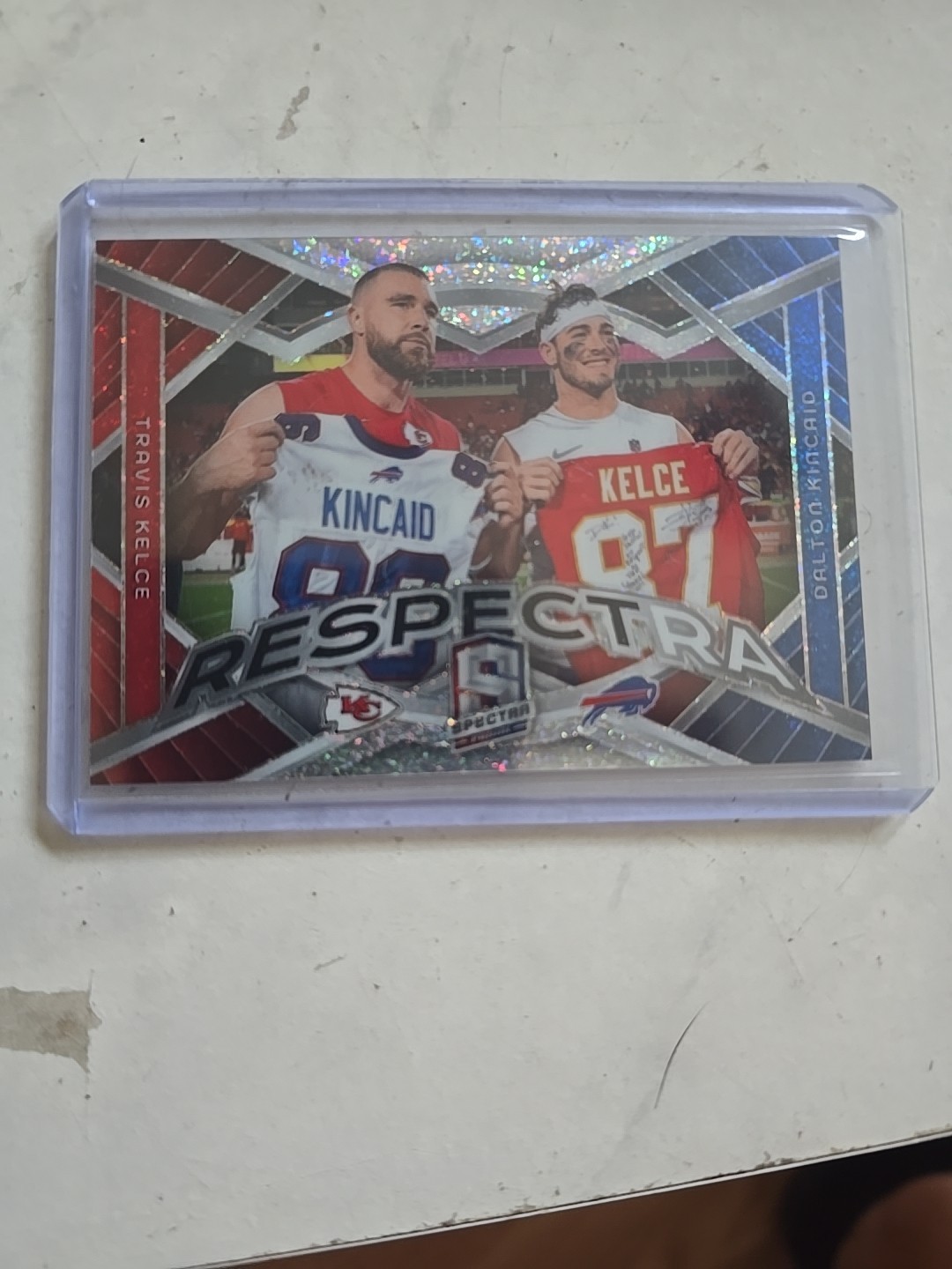 2024 Travis Kelce / Dalton Kincaid Panini Spectra Respectra Hyper #SWAP-TKDK