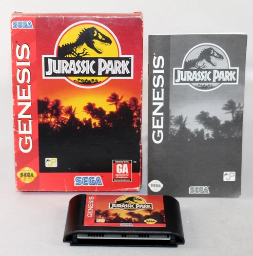 Jurassic Park Sega Genesis Complete CIB! Authentic! Very Good Condition! NICE!