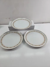 Vintage Sheffield Fine China 504 W Imperial Gold Luncheon Plate 10 in Set Of 3