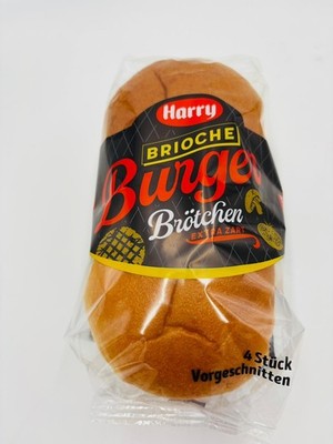 10x Harry Broiche Burger Buns je 4 Stück / Packung je 250g