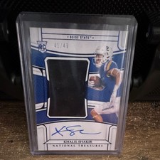 2022 Panini National Treasures Khalil Shakir #48 Blue /49 RC Patch Auto Boise S…