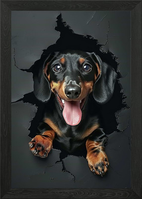 Dackel Hund Gerahmtes Wandbild Poster Leinwanddruck Bild