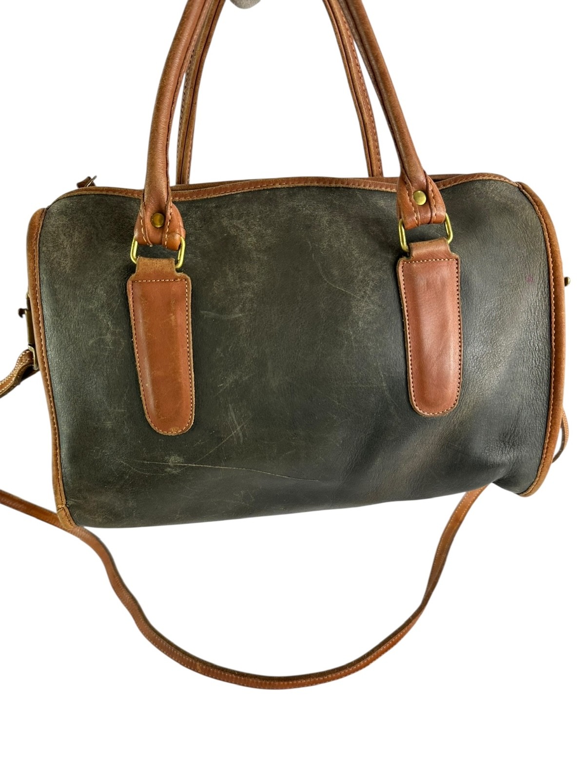 Genuine Vintage  COACH Black Leather Madison Spectator Satchel Bag Distressed