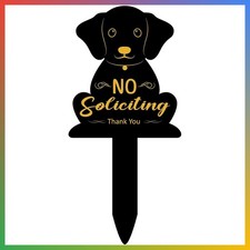 No Soliciting Sign for House Metal No Soliciting Yard Sign with Stake Outdoor Ya