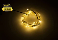 USB Plug in LED Fairy Lights,50 LED Bulbs 16 Ft Silver Wire Waterproof Starry St