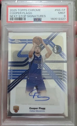 2025 Topps Chrome Cooper Flagg Next Stop Signatures (PSA 9)