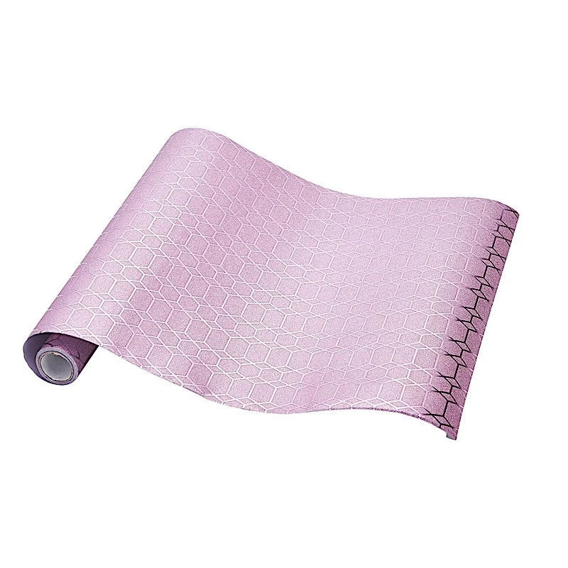 ROSE GOLD 12x108" Glitter Paper Disposable Table Runner GEOMETRIC DESIGN Party - Image 4 of 4