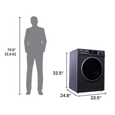 All-In-One CONVERTIBLE Washer-Dryer 18lb/1.9cf SANITIZE  PET Cycle 1400RPM