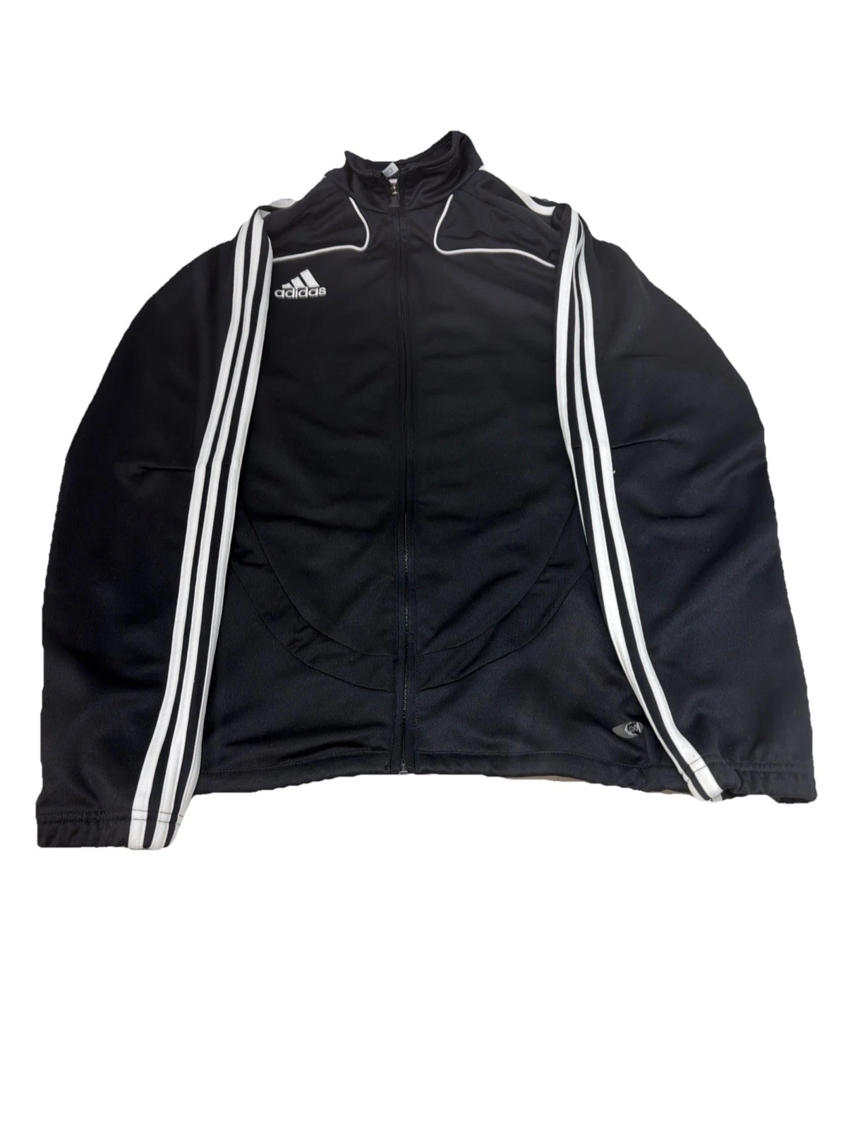 Vintage Adidas Clima365 Black/White Mens Full Zip Track Jacket Men’s Size M 2008