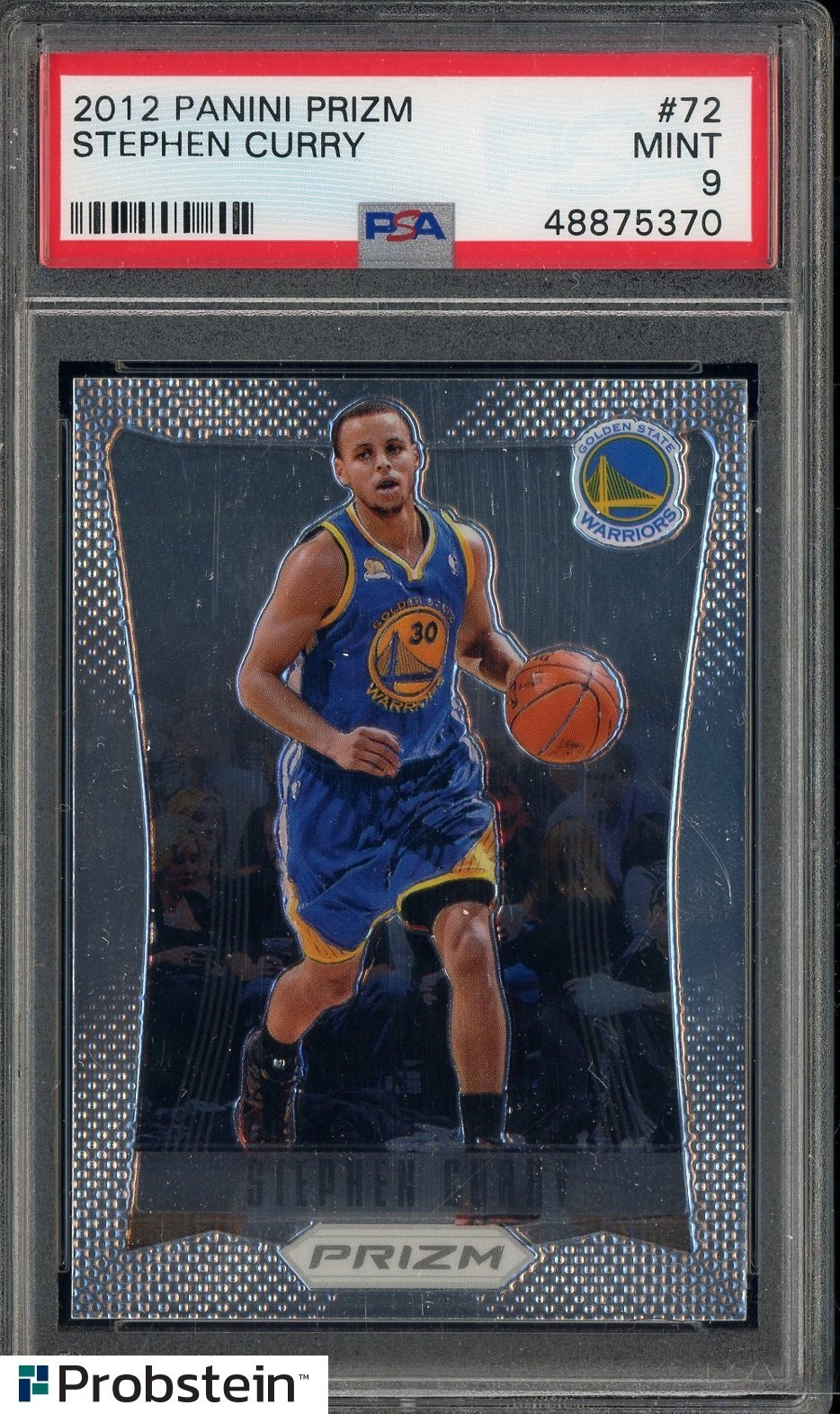 2012 Panini Prizm #72 Stephen Curry Golden State Warriors PSA 9 MINT view 1
