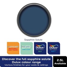 Dulux Paint Sapphire Salute Matt or Silk Emulsion Various Finishes 2.5 Litres