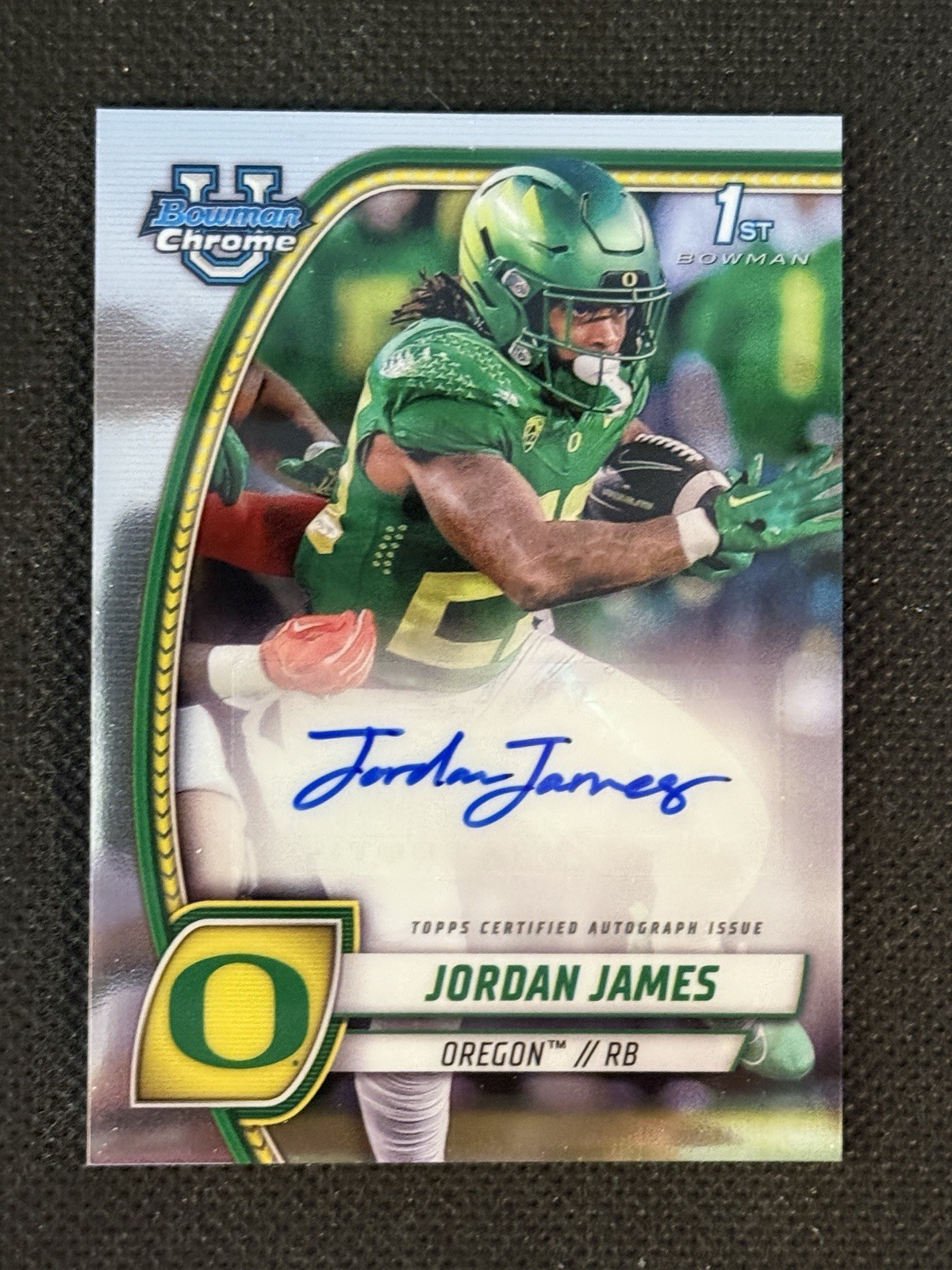 2024 Bowman Chrome University #PA-JJA Jordan James 1st Bowman Auto Oregon Ducks