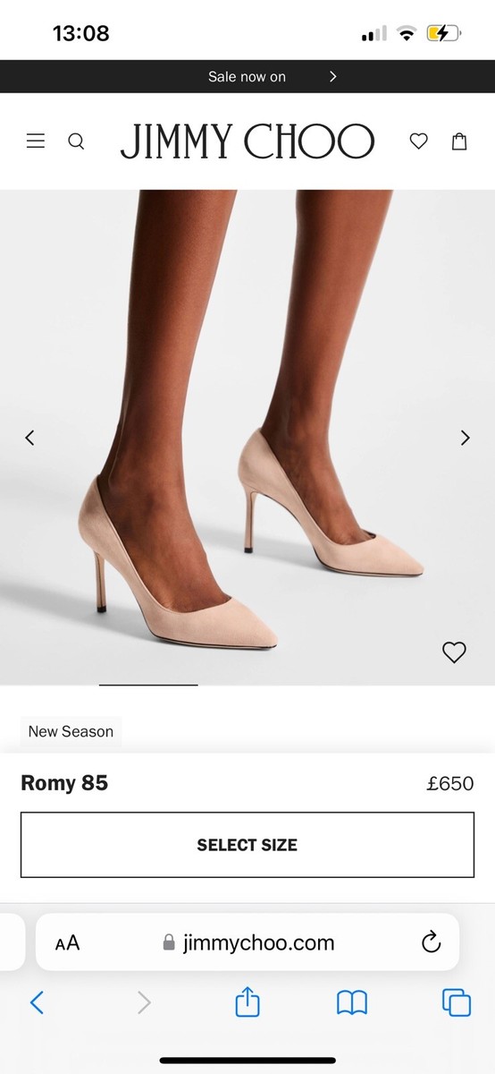 Jimmy Choo Nude Suede Romy 85 Pumps | eBay UK