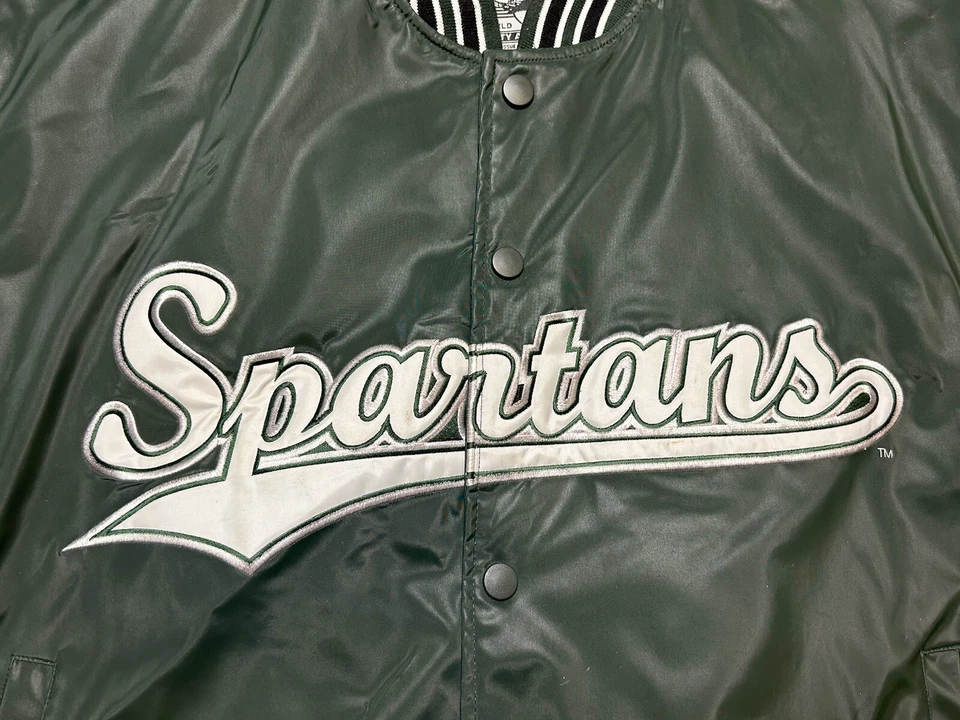 Vintage Michigan State Spartans Steve And Barry’s Brand Heavy Jacket Men’s 2XL  - Image 3 of 4