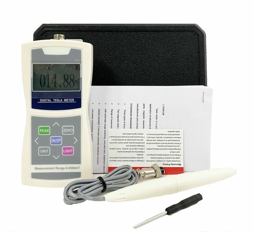 6.3" Digital Tesla Meter Gauss Meter Teslameter Fluxmeter With Radial Hall Probe - Bild 11 von 11