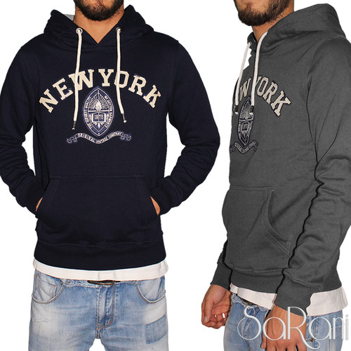 Sudadera Hombre Suéter Casual Capucha Cordones Bolsillo Algodón Varios Colores